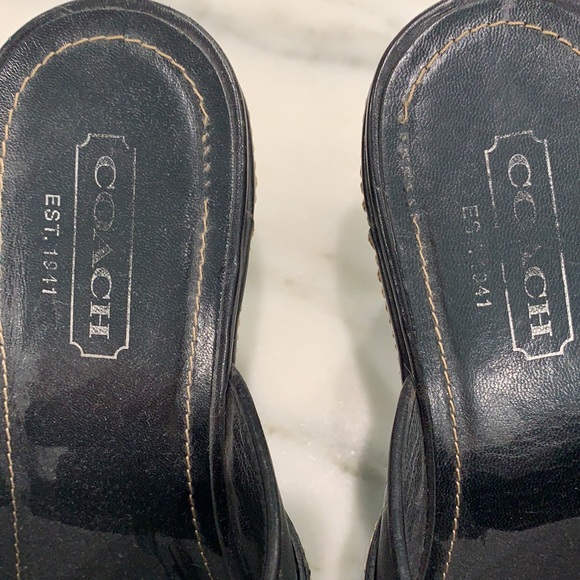 Coach embossed C logo platform mules - Picture 3 of 7